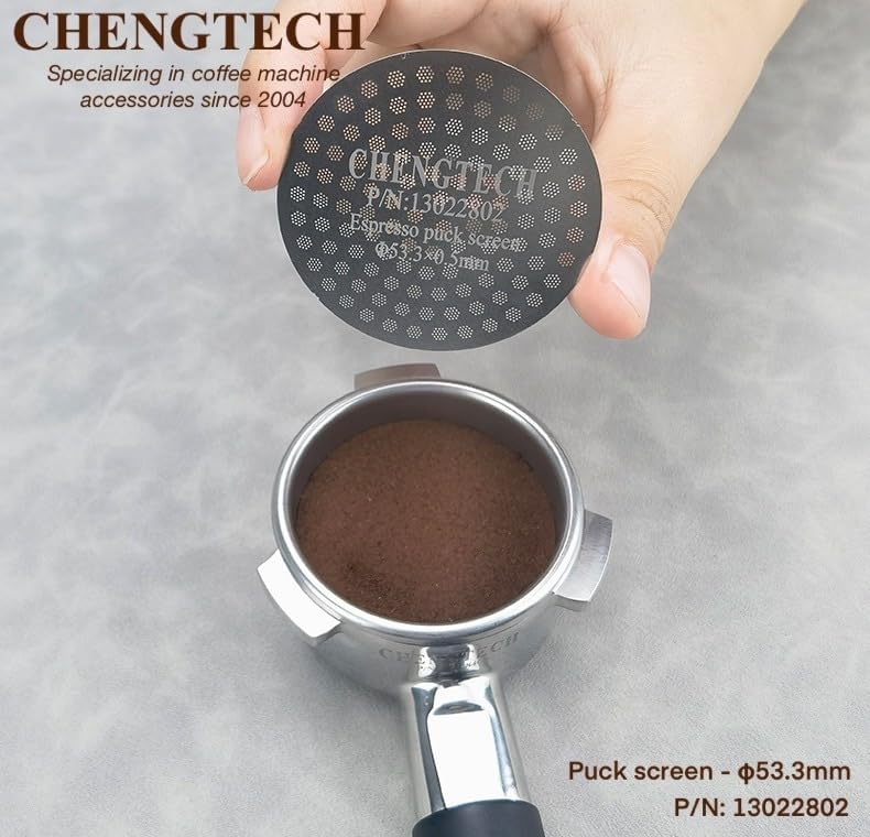 Chengtech 54mm Espresso Puck Screen Compatible with BREV 820/840/870/875/878/879/880/450/550 - Image 3